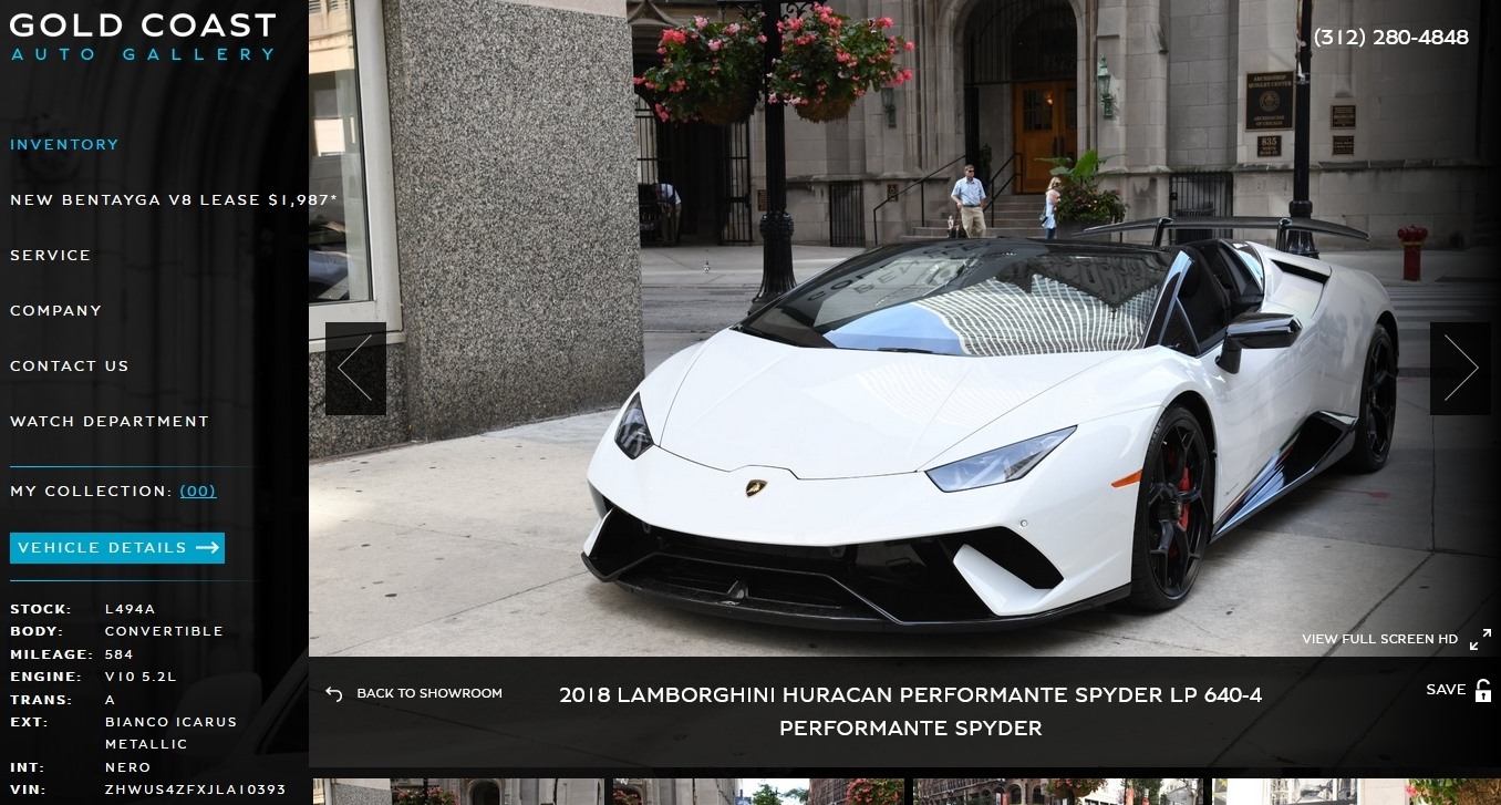 2018HuracanLP640-4 Performante Spyder