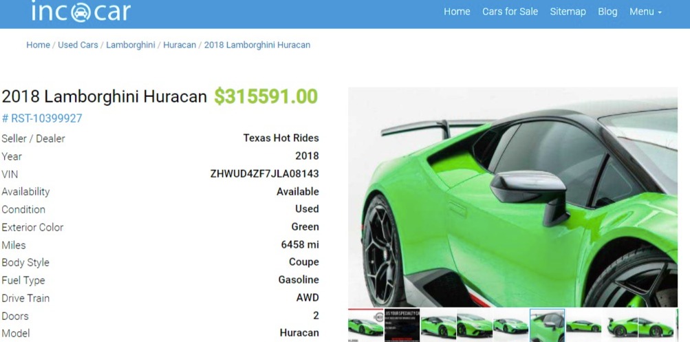 2018HuracanLP640-4 Performante